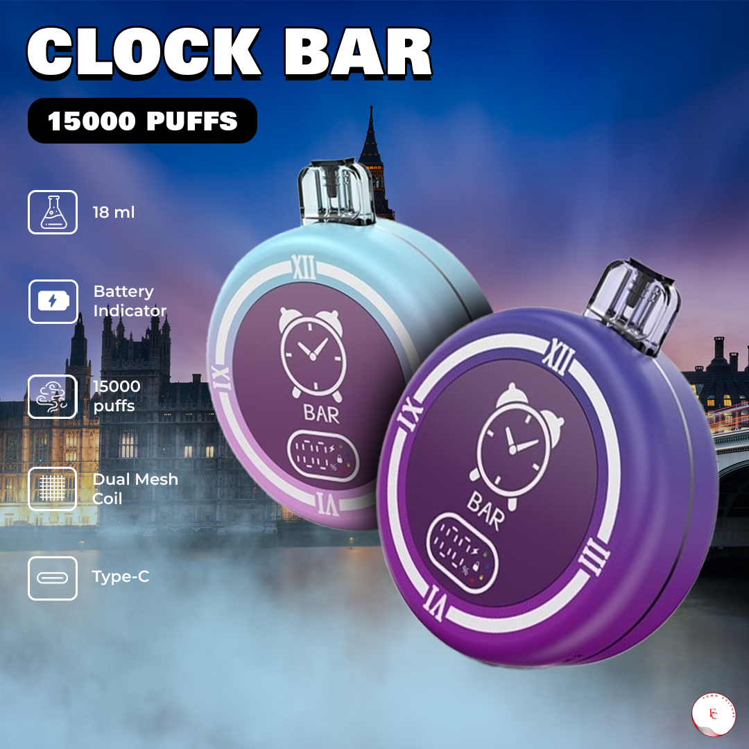 Clock Bar Dual Mode Disposable Vape 15000 Puff - $14.99